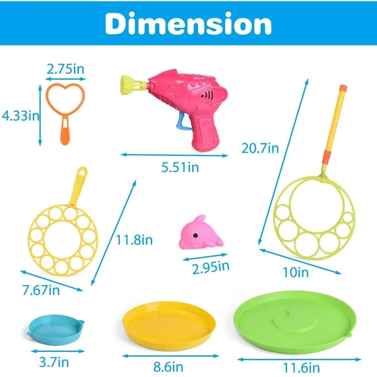 14 Pcs Big Bubbles Maker with Bubble Solutions