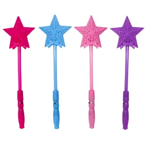 14" LED Star Wand with Bow Detail - Assorted Colors (Each)