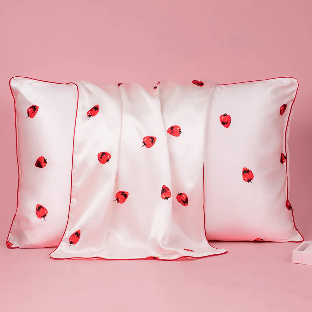 19 Momme Strawberry Silk Pillowcase