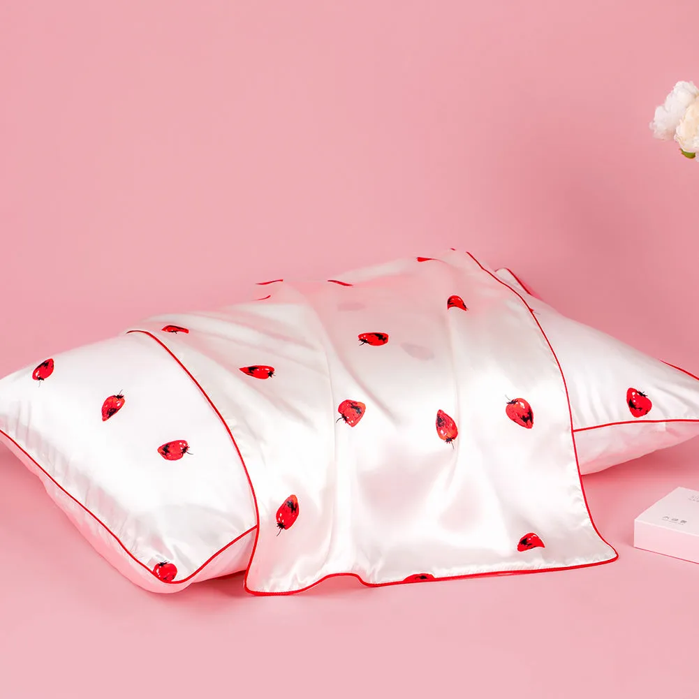 19 Momme Strawberry Silk Pillowcase