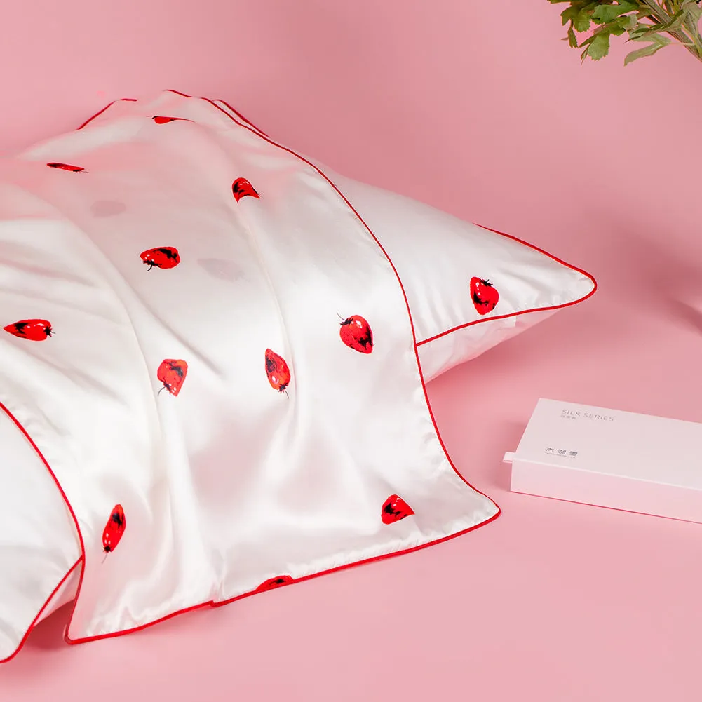 19 Momme Strawberry Silk Pillowcase