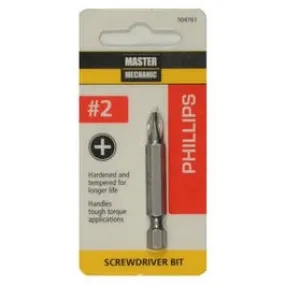 #2 Phillips Screwdriver Bit, 2-In.