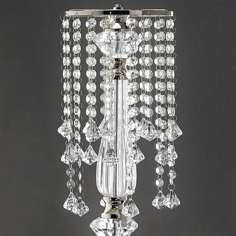 22" Tall Flower Stand Crystal Pendants Chandelier Wedding Centerpiece