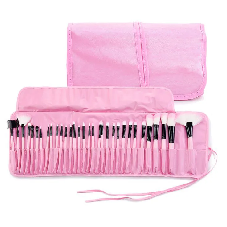 32-Piece Professional Makeup Brush Set Pink