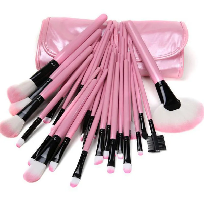 32-Piece Professional Makeup Brush Set Pink