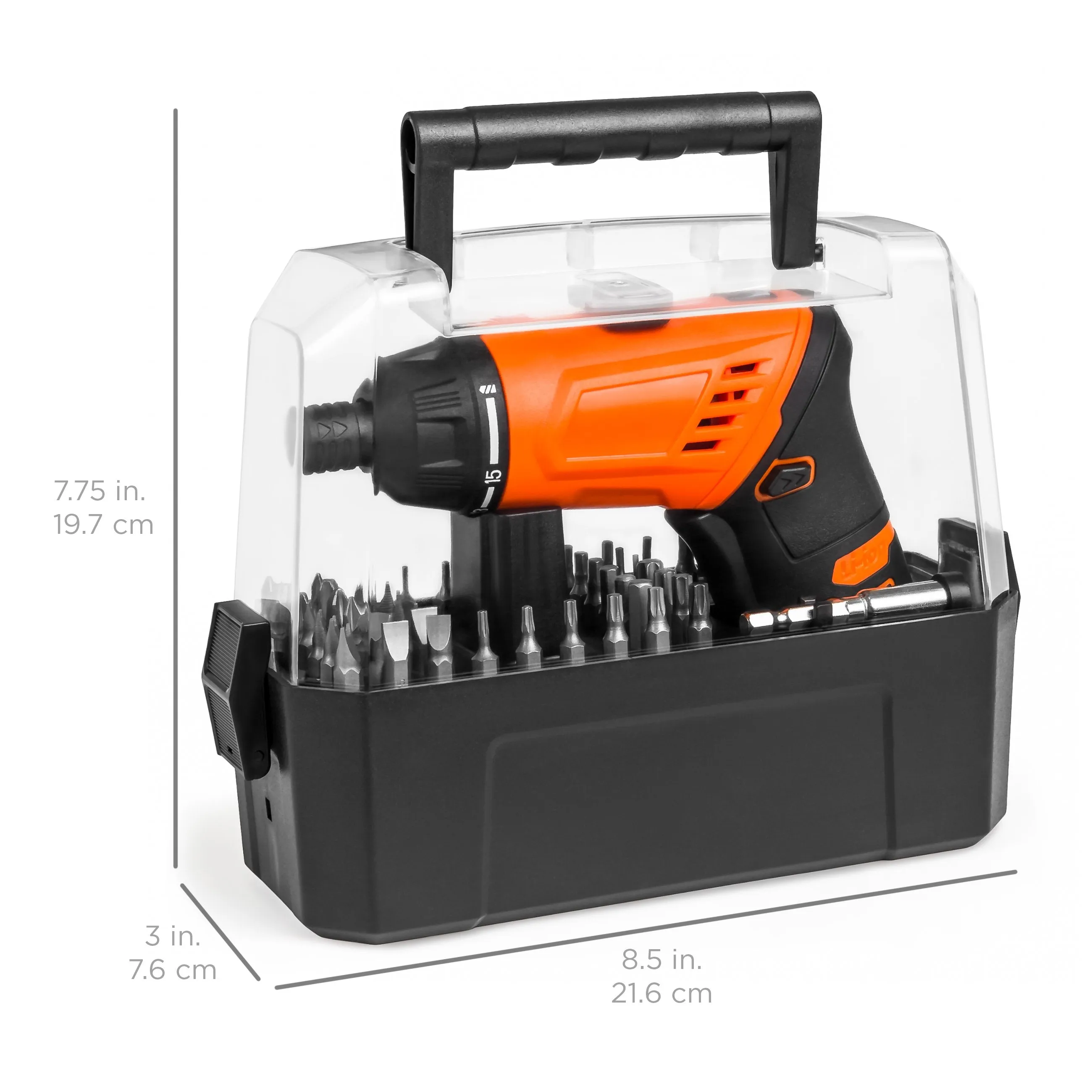 3.6V Electric Screwdriver w/ 50 Bits and Carry Case - Orange