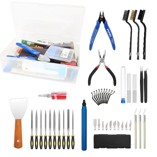 54 PCS 3D Printer Tools Kit, 3D Printer Accessories for Cleaning, Removal, Finishing, Cutting, Include Metal Deburring Tool, Hobby Knife Set, Art Knife Set, Removal Tools, Cutter, Nozzle Cleaning Kit