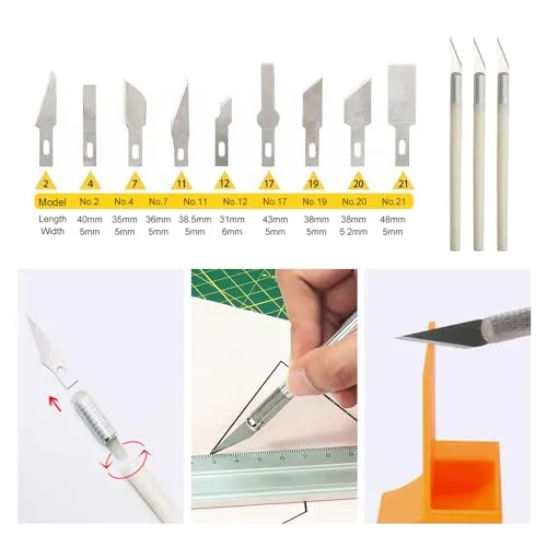 54 PCS 3D Printer Tools Kit, 3D Printer Accessories for Cleaning, Removal, Finishing, Cutting, Include Metal Deburring Tool, Hobby Knife Set, Art Knife Set, Removal Tools, Cutter, Nozzle Cleaning Kit