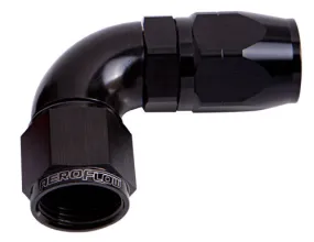 550 Series Cutter One-Piece Full Flow Swivel 90° Hose End -8AN AF553-08BLK