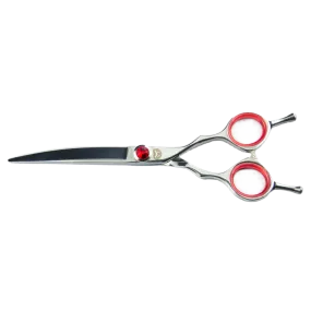 6" Red Mini Curved Shear by PetStore.Direct