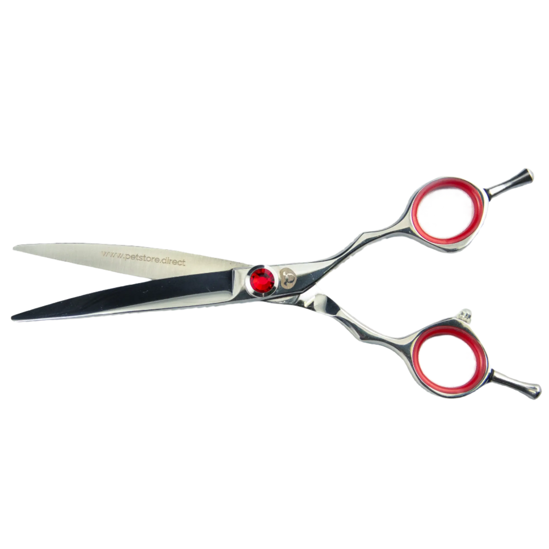 6" Red Mini Curved Shear by PetStore.Direct