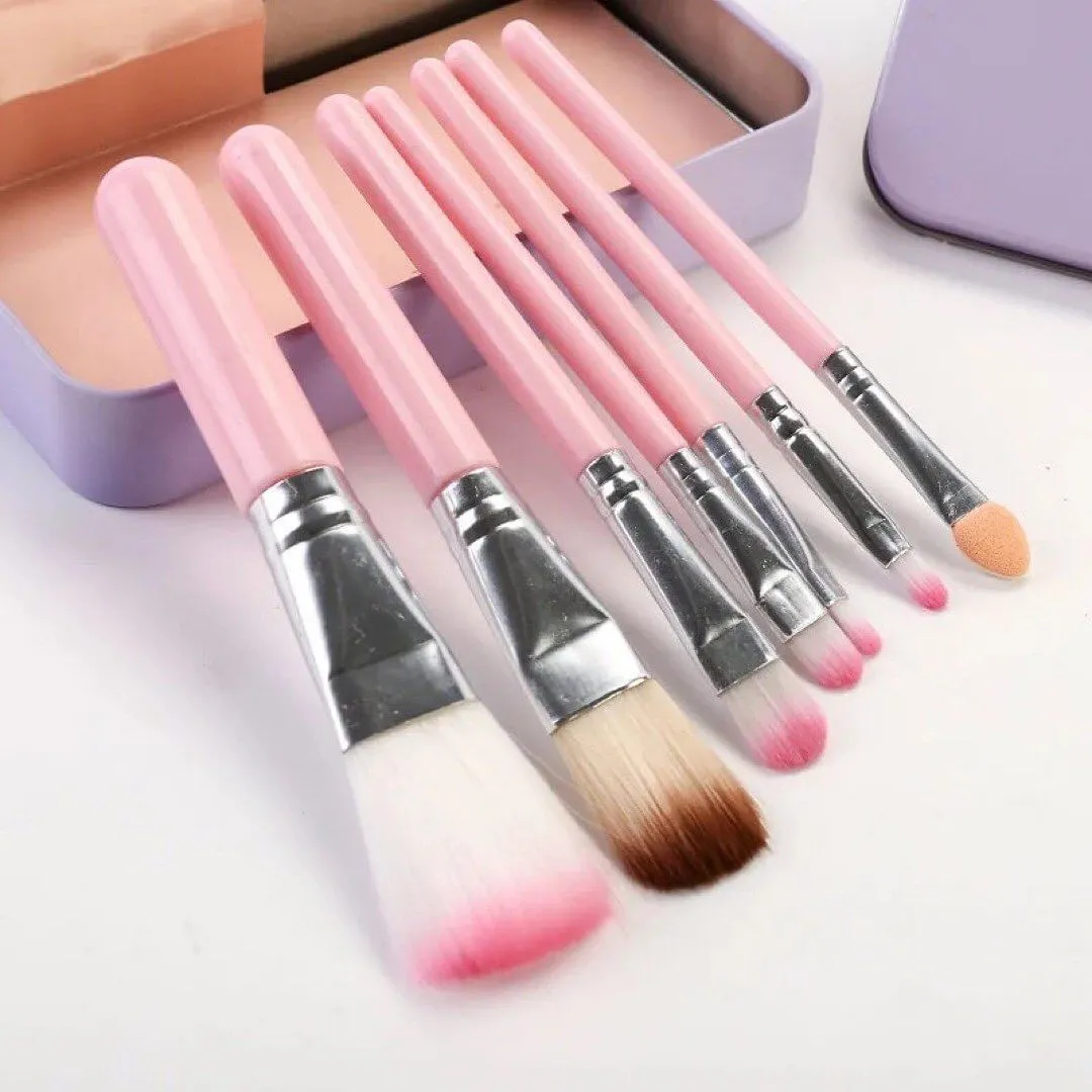 7pcs Cute Hello Kitty Makeup Brushes Set