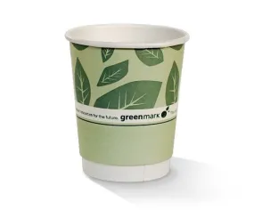 8 OZ PLA Coated DW Cup/Green Print 500pc/ctn