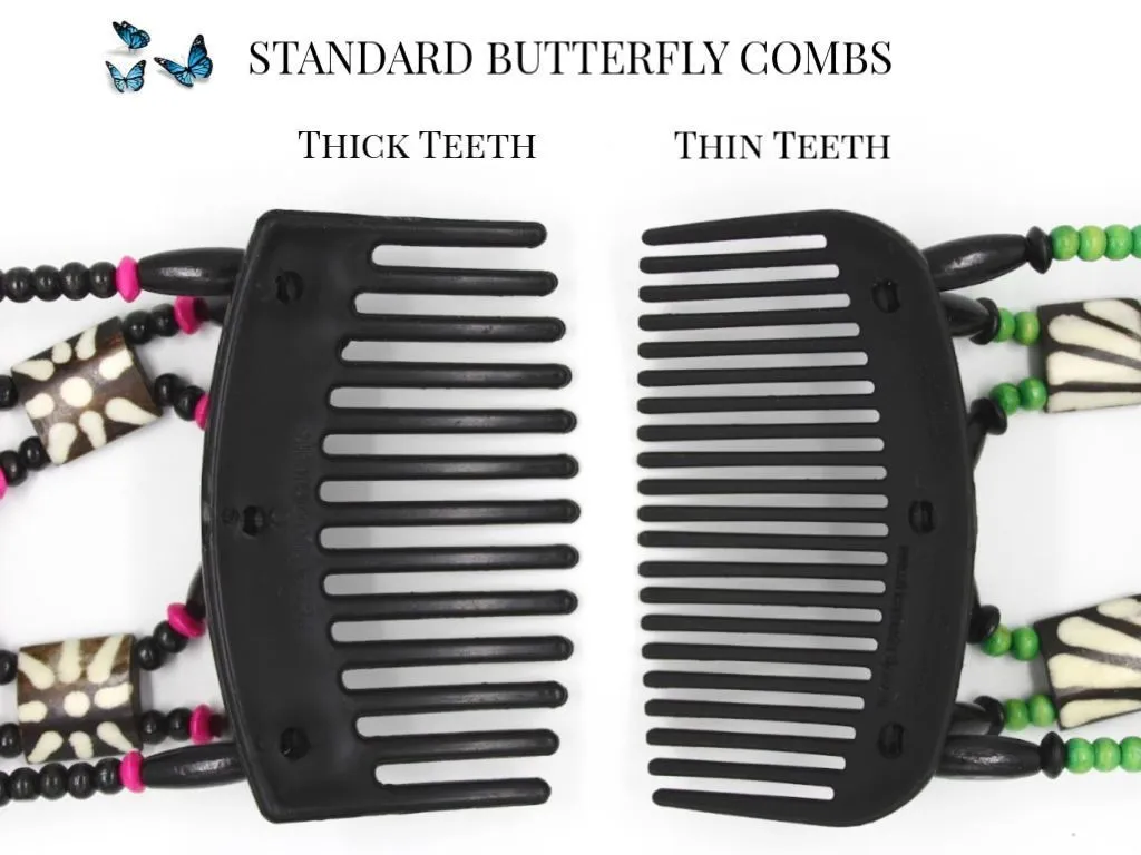 African Butterfly Hair Comb - Dalena Gray 29