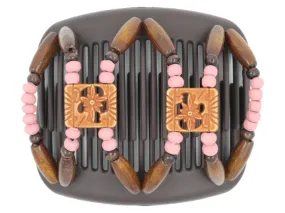 African Butterfly Hair Comb - Dupla Brown 119