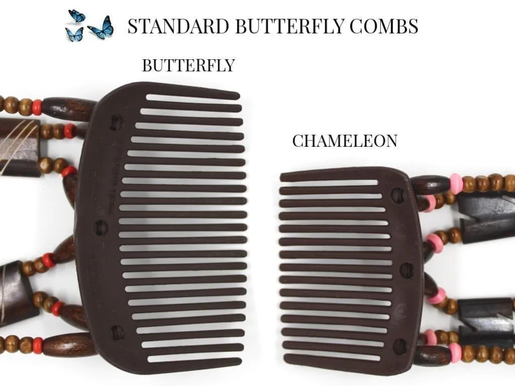 African Butterfly Hair Comb - Ndalena Black 129