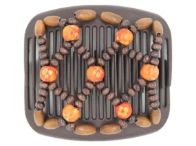 African Butterfly Hair Comb - Ndebele Brown 116