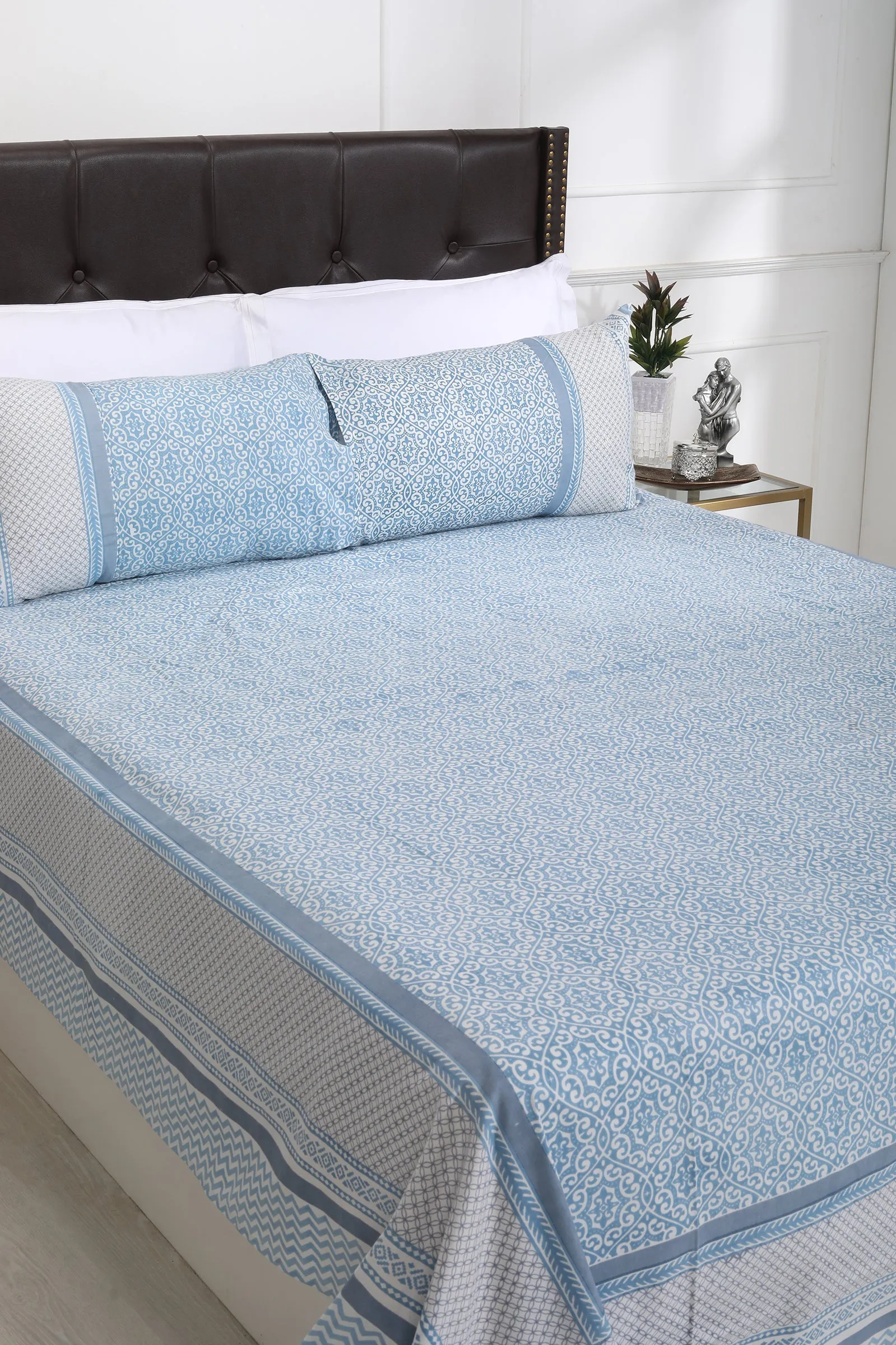 Ahana Abstract Jaal Cotton Bedsheet