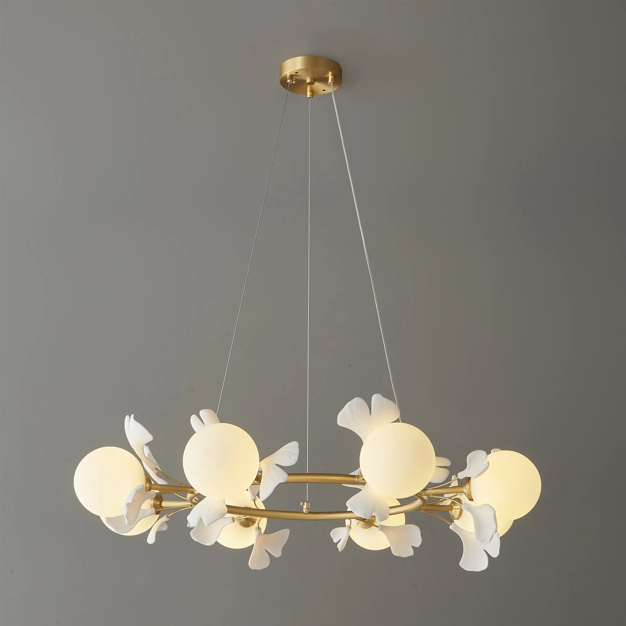 Allanie Gingko Round Chandelier