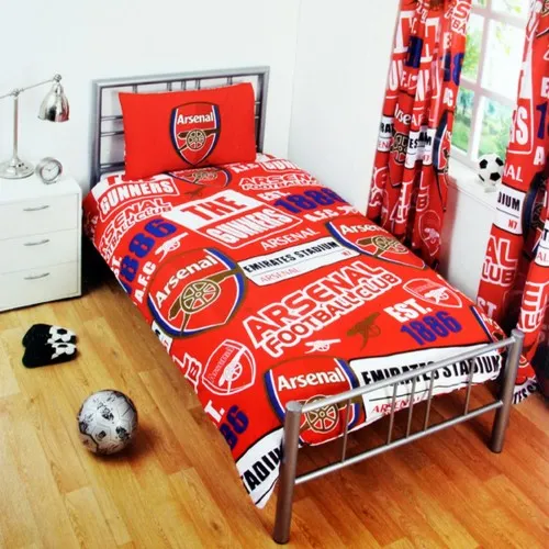 Arsenal FC Childrens/Kids Official Patch Football Crest Duvet Set