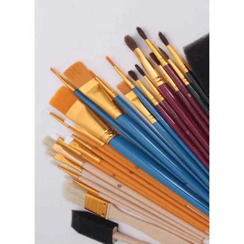 Artist Paint Brushes - 25 Pack Assorted Sizes Painting Brush Set Art Supplies