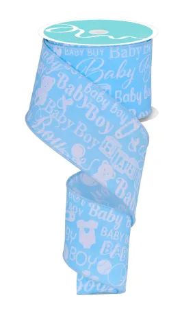 Baby Boy Gender Reveal Ribbon - 2 1/2" x 10 Yards