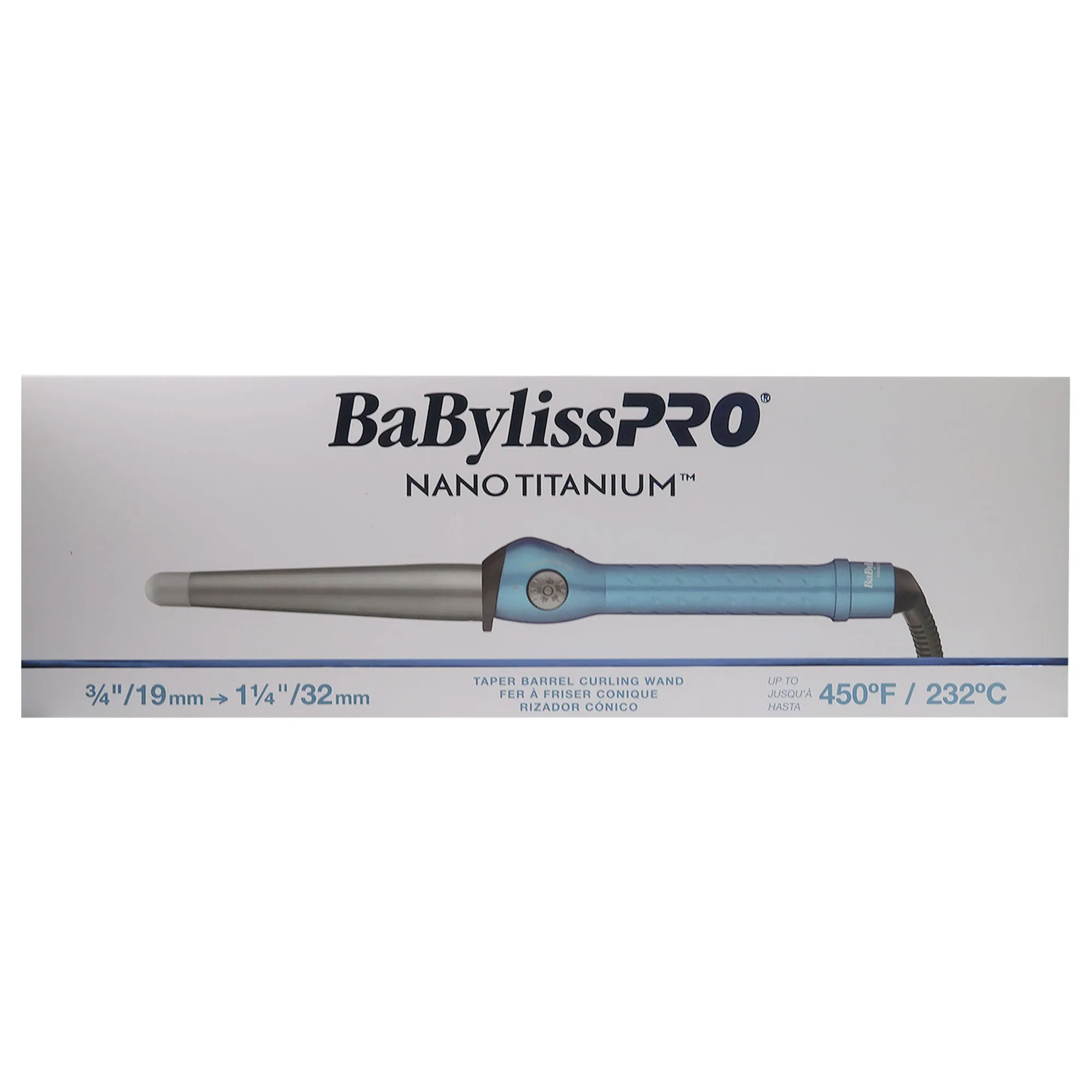 BaByliss Pro Nano Titanium Conicurl Iron 1¼ - ¾" #BNT125TB