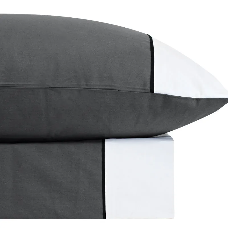 Bas Phillips New York Charcoal and White Quilt Cover Set