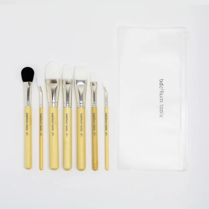 Bdellium SFX: Glue Brush Set 7pc with Zip Lock Pouch