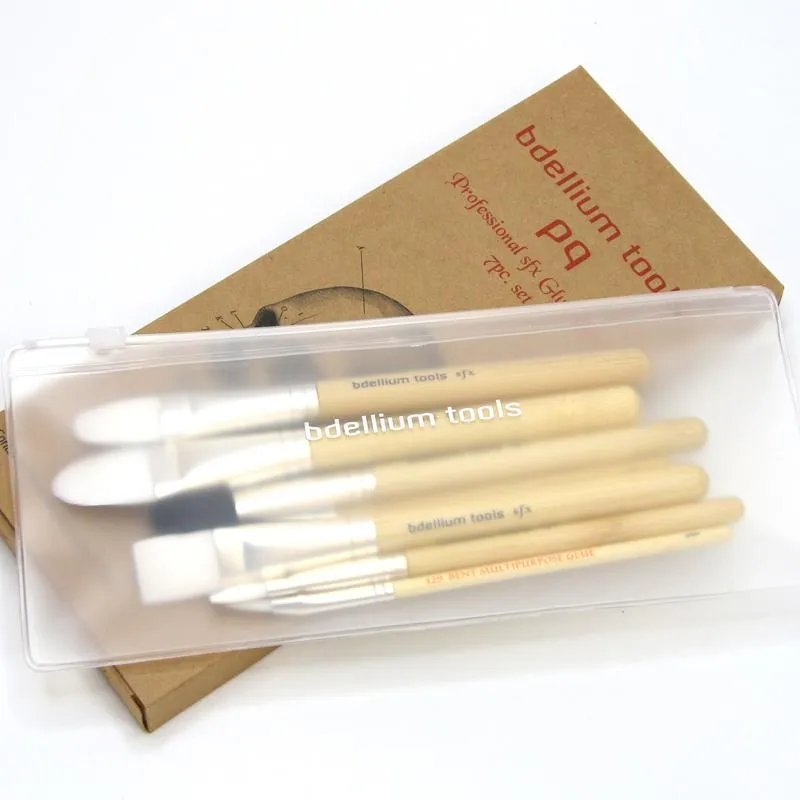 Bdellium SFX: Glue Brush Set 7pc with Zip Lock Pouch