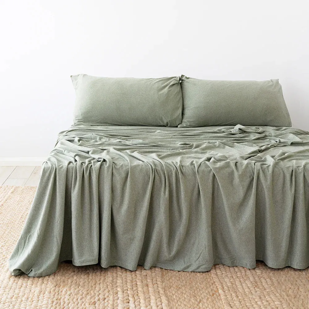 BedT Organica Sheet Set - Sage by Bambury