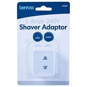 Benross 1A 240V Shaver Adaptor - White | 455507