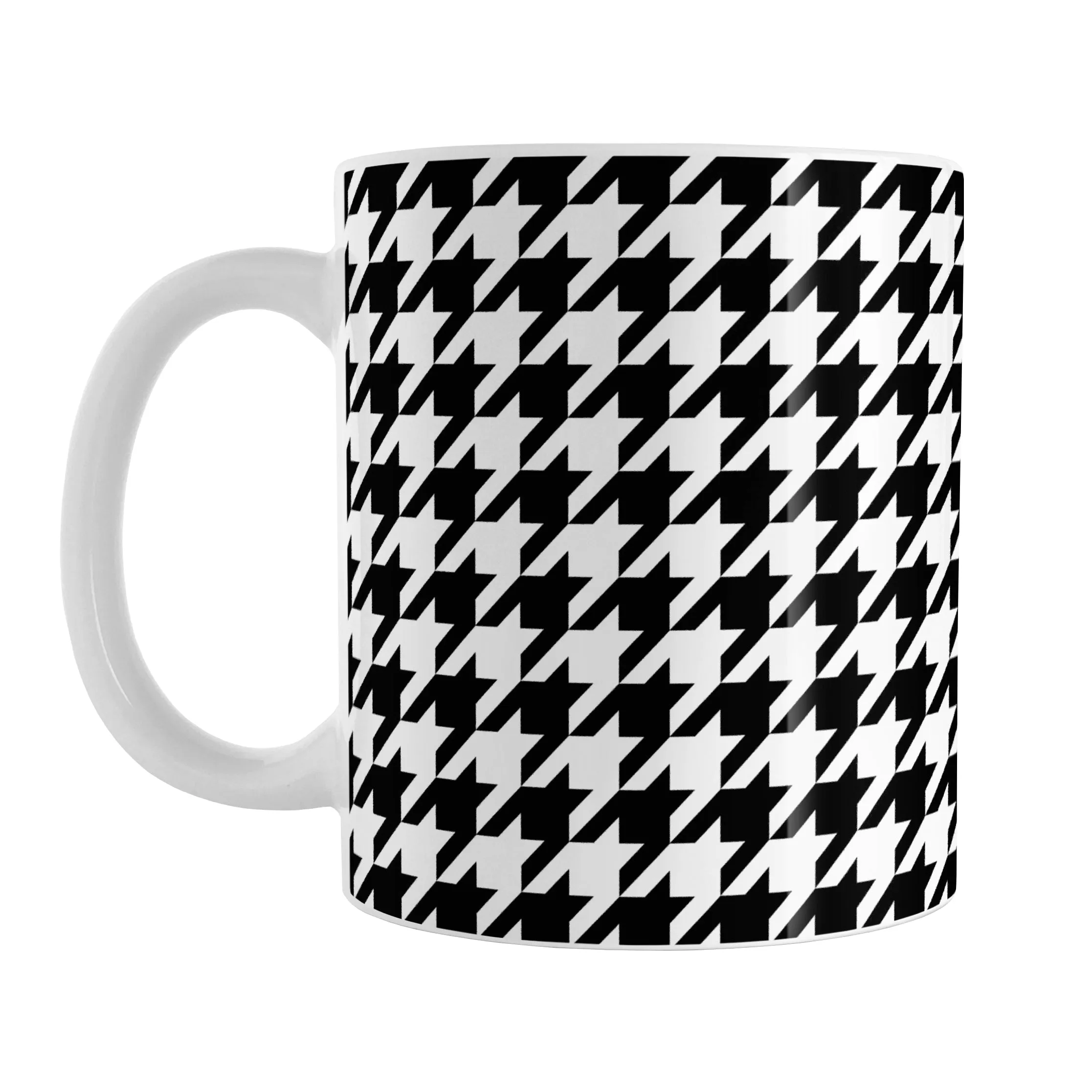 Black and White Houndstooth Mug