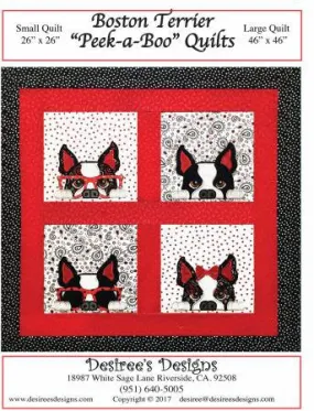 Boston Terrier Peek-A Boo Quilts