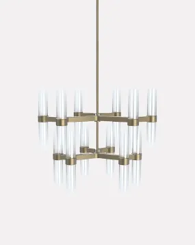 Branch Frosted Ombre Double Chandelier