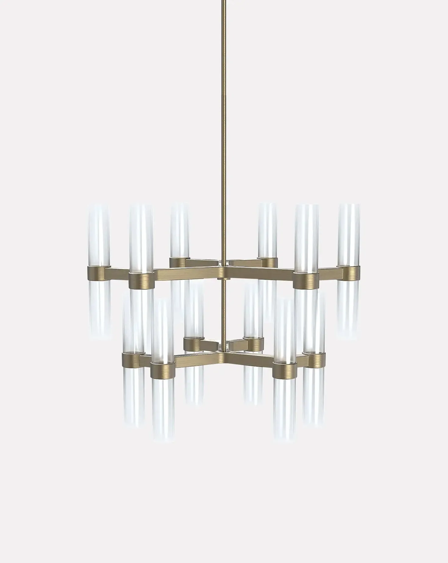 Branch Frosted Ombre Double Chandelier