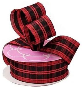 Buffalo Plaid Christmas Wired Ribbon - 1 1/2" x 25 Yards