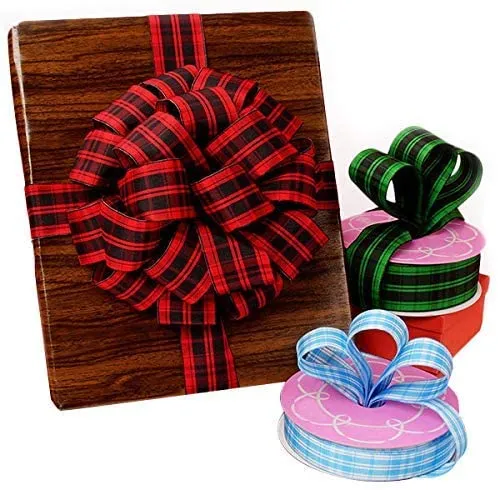 Buffalo Plaid Christmas Wired Ribbon - 1 1/2" x 25 Yards