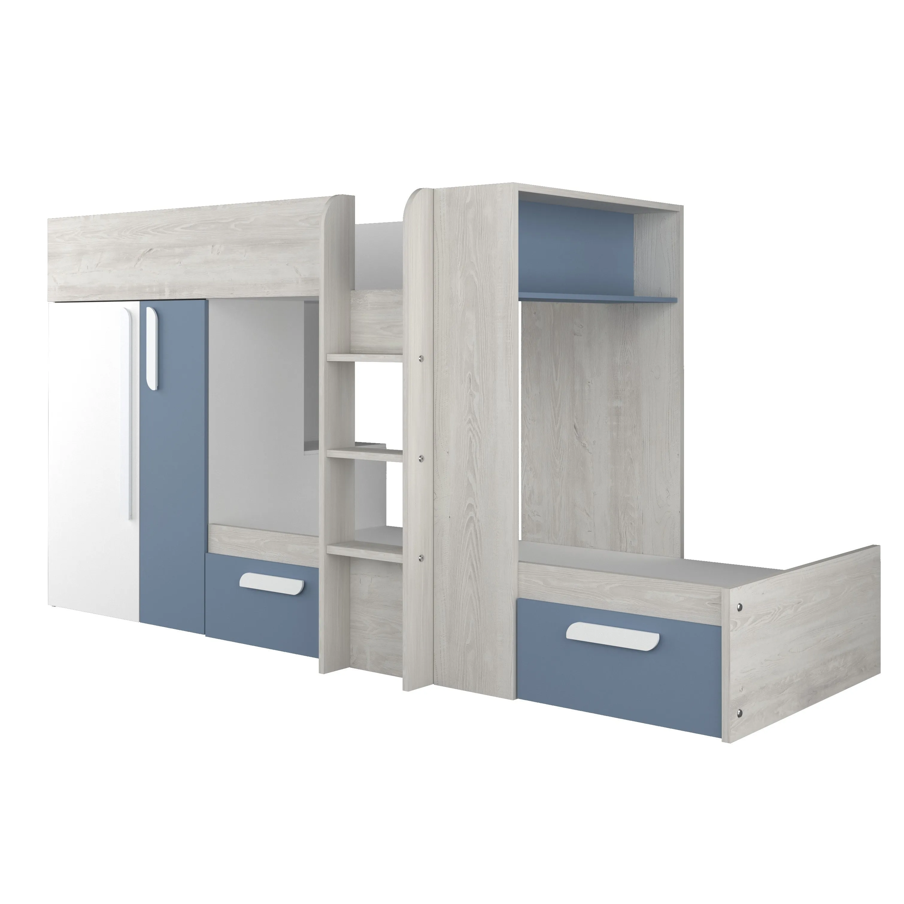 Bunk Bed with Wardrobe & Storage, Barca  Trasman