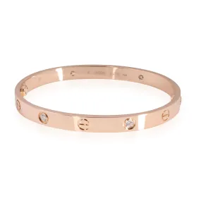 Cartier Love Diamond Bangle in 18K Rose Gold 0.4 CTW