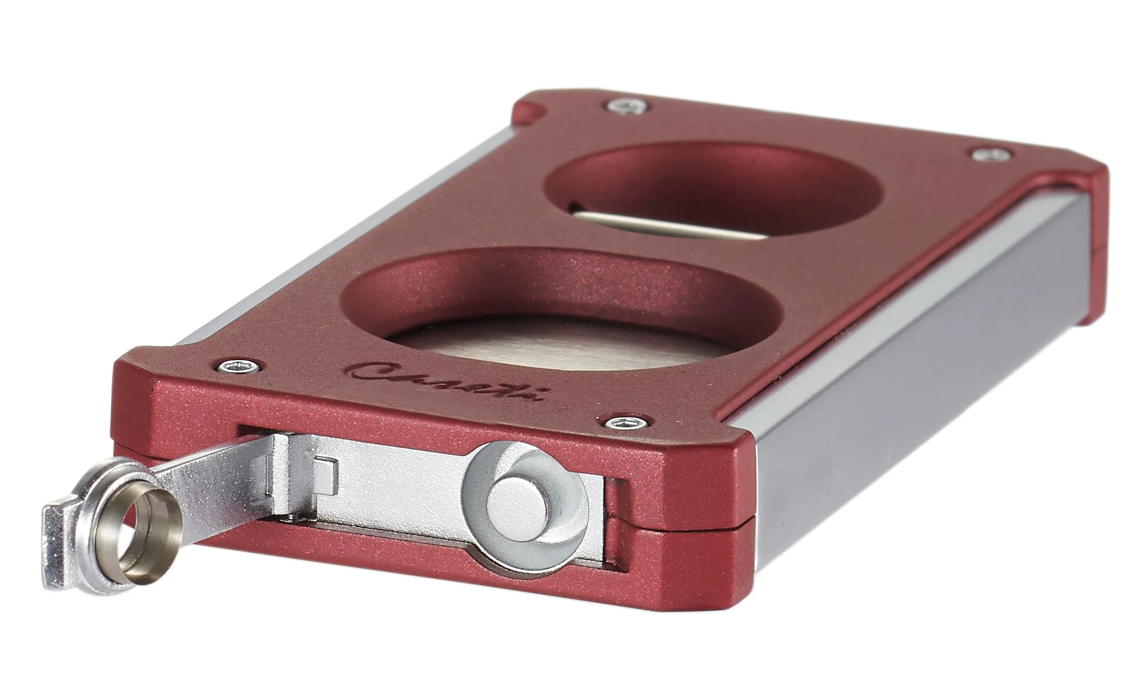 Caseti Trident Cigar Cutter 3-in-1 - Burgundy