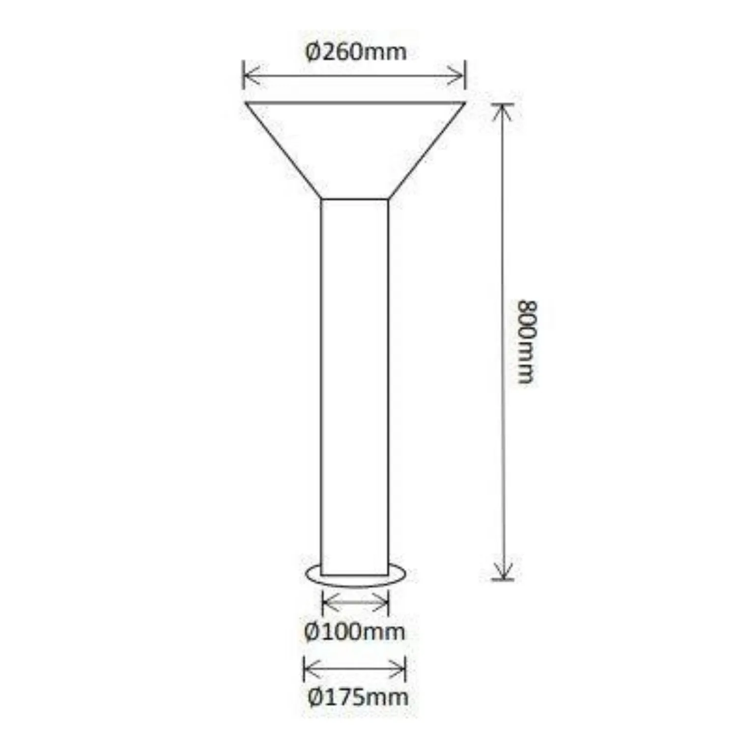 Commercial Bollard Light 4w 250lm in Stainless Steel Solar Lighting