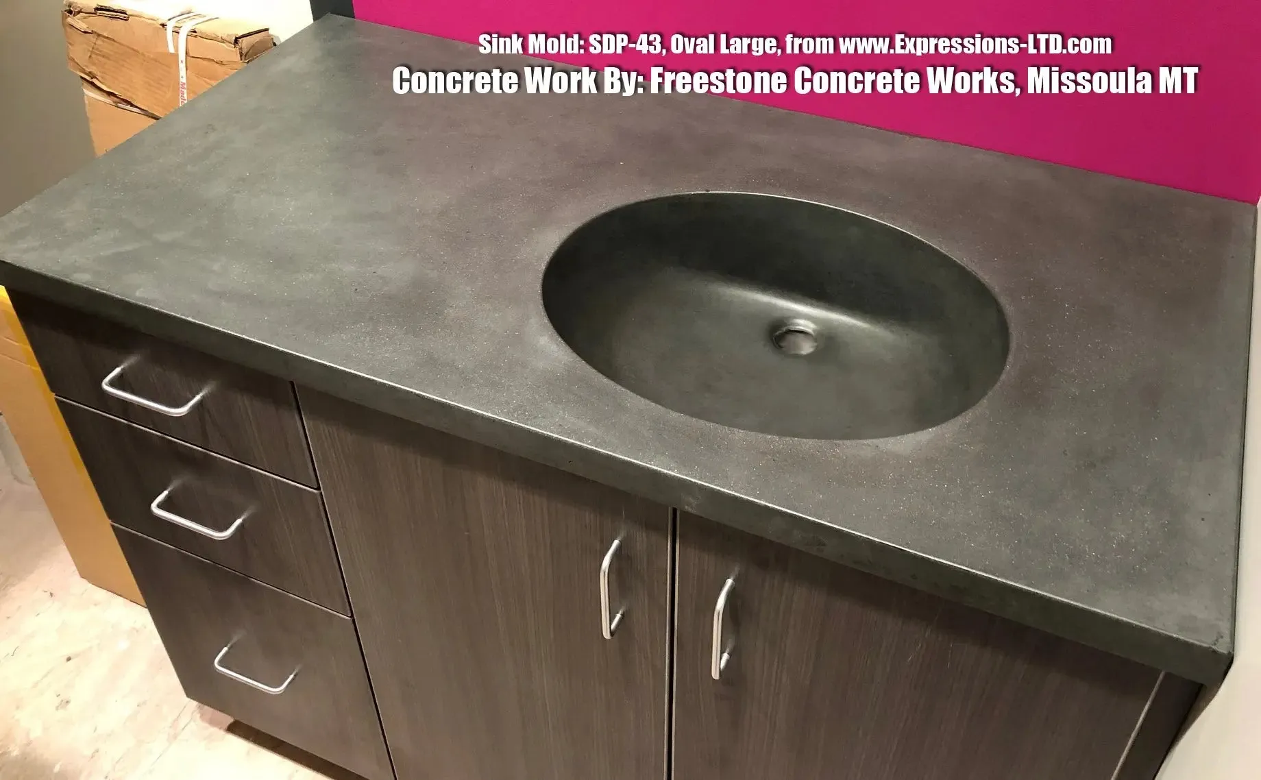 Concrete Sink Mold SDP-43 Oval Large (17"x13 5/8"x5 1/4")