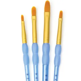 Crafter's Choice Golden Talkon Filbert Brush Set 4pc