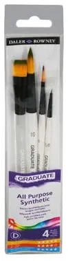 Daler Rowney Graduate 4 Brush Synthetic Watercolour Set