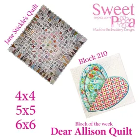 Dear Allison quilt block 210