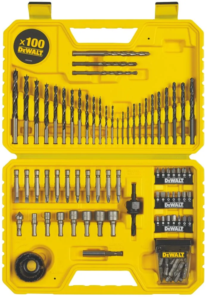 DeWalt   Straight Shank Combination Drill Bit Set 100 Pieces