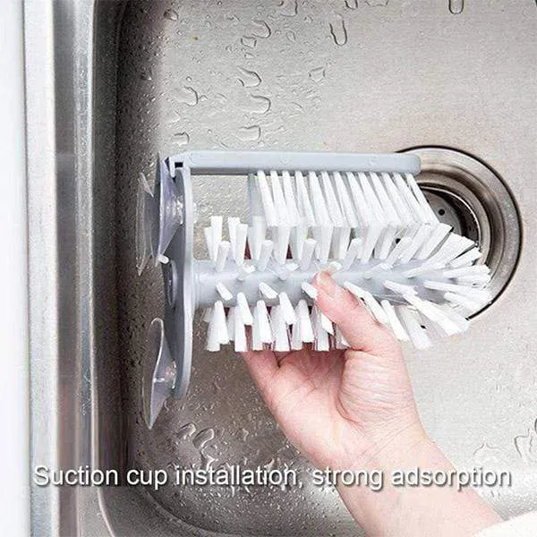 Double-sided Brush Suction Cup Cleaner