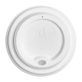 DX580 Vegware Hot Cup Lid Moulded Fibre 89-Series (Pack of 1000)