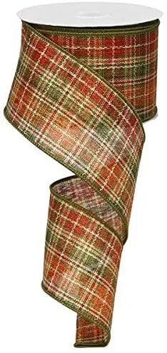 Fall Plaid Ribbon Wired Burlap - 2 1/2" x 10 Yards